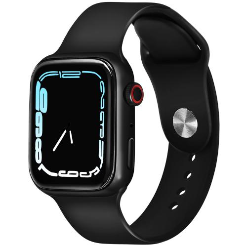 LOIS CARON Collection Black Smart Watch With Bluetooth Call , Heart Rate Monitor ,Fitness and Step Tracker for Men , Women , Boys , Girls- Compatible With Android & iOS (LOIS CARON LCSW-i7 Promax)