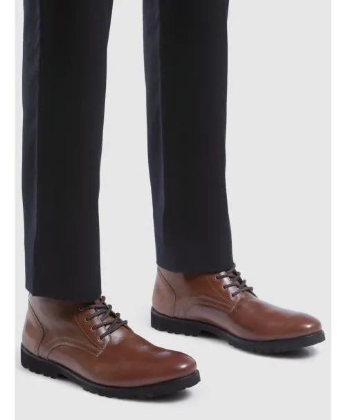 Hats Off Accessories Tan Genuine Leather Ankle Boot For Men