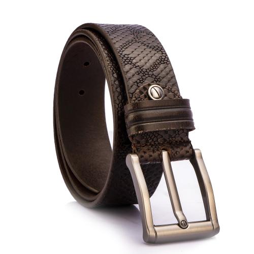 GIL Casual Formal Belts for Men | Genuine Leather Stylish Buckle Belts for Boys | Giftable | Brown - 32