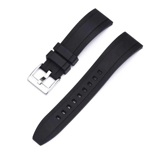 20mm Black - WAMD Quick Release FKM Rubber Watch Strap - Datona