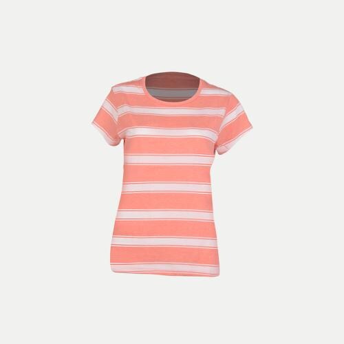 Buy Rad Prix Women Coral Stripe T- Shirts Online at Best Prices in ...