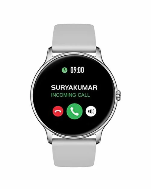 Maxima Max Pro Knight 1.75 Inch HR & SpO2 Monitor, 30+ Excercise Modes Grey Band Unisex Smart Watch For Men, Women and Kids (K172MSSF66822)