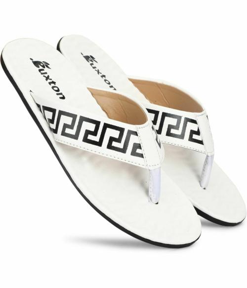 Buxton White Slippers For Men