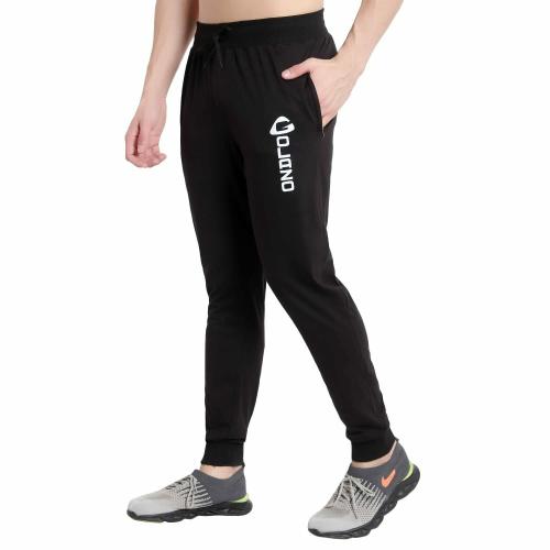 GOLAZO Men Black Cotton Track Pants