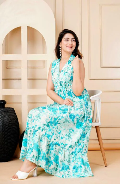 MintMarie women's printed Flared Alia Cut Dresses (XXL)