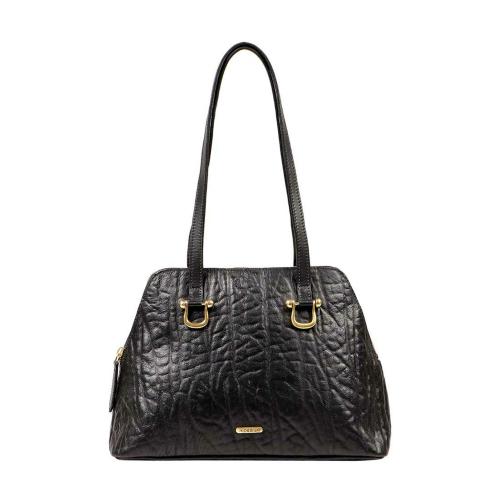 Hidesign Women Black Genuine Leather Shoulder Bag