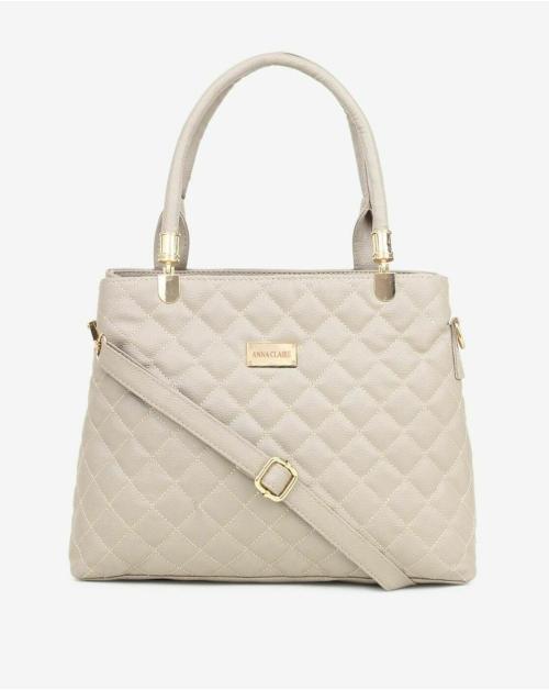 Anna Claire Grey PU Shoulder Bag