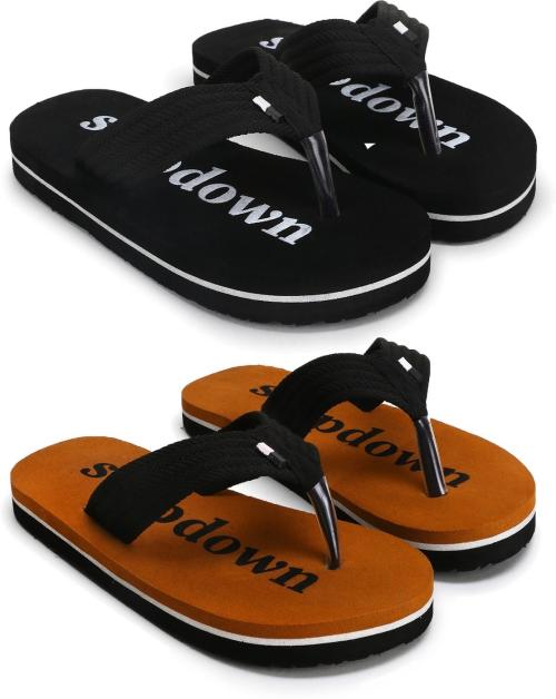STEP DOWN Flip Flops For Men (Multicolor )