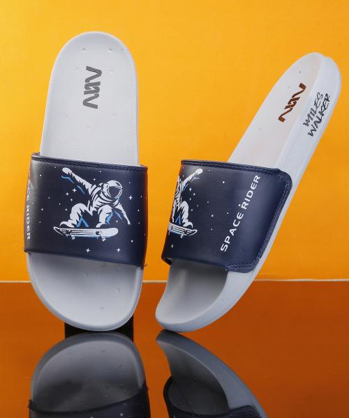 Mileswalker Blue Slides For Men's