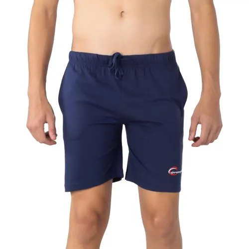 Chromozome Men Navy Cotton Solid Single Shorts