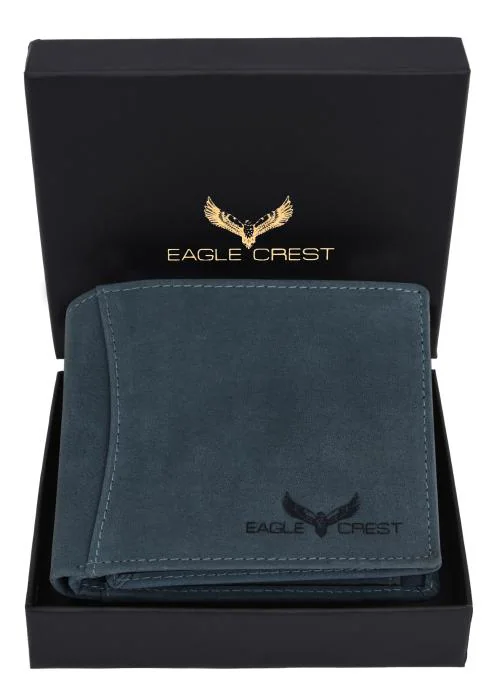 Eagle Crest Vintage Blue Nova RFID Blocking Leather Wallet for Men
