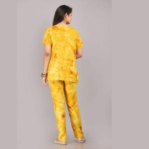 AYUSH TEXTILES Night Mustard Dress For Women | Night Loungerwear |Size-XXXL