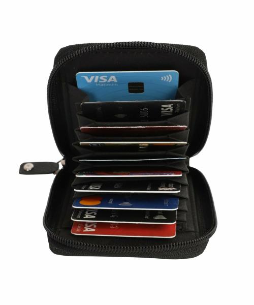 Buy Fronto Men Black Genuine Leather Card Holder Wallet Multiple Card