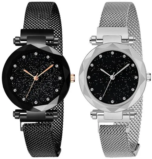 Acnos Analog Black Dial Multicolor Strap Watch For Women - (ADM-200-220)