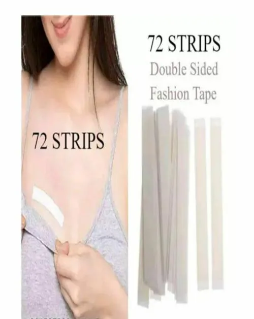 Sudiksha Craft 72 PCS Adhsive Tape Bra Tape Fashion Tape Bikini Dress Tape Clothing Tape Western Dress Tape Breast Tape Double Sided Tape Tube bra Tape