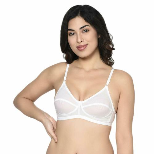 AMEYSON 100% Pure Cotton Bra For Women In Best Cub Size In Premium Quality White
