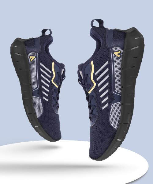 Aqualite Mens Navy Blue & Gold Running Shoes