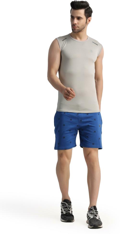 ND Sports Men Light Grey, Royal Blue Solid Polyester Blend Track Suit XL