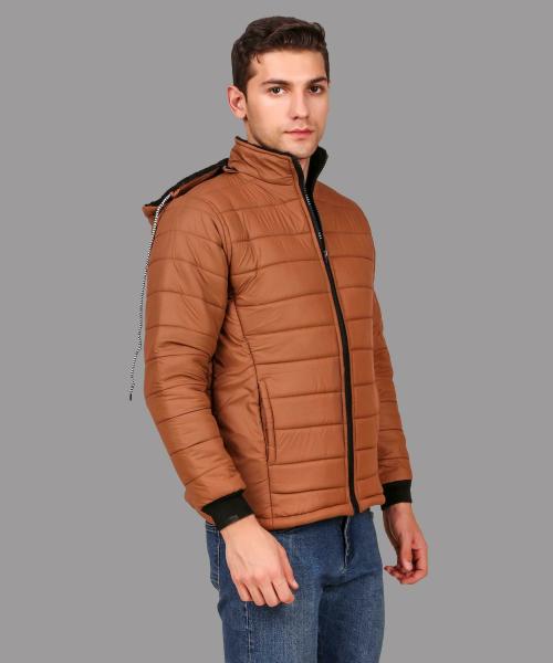 Christy World Men Brown Quilted Jacket