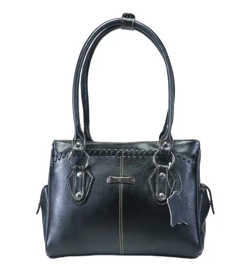 Money iin Genuine Leather Stylish Hand Bags / Purses Branded Leather Best for Regular Use Black Color