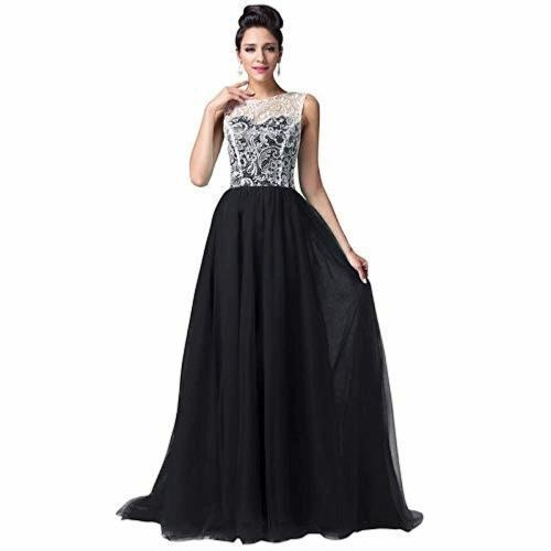TILISM Women Black Floor Length Maxi Gown Dress - XS