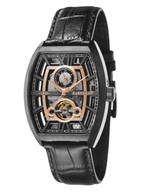 EARNSHAW HOLBORN SKELETON Mechanical Automatic Tonneau Dial Men's Watch-ES-8111-04