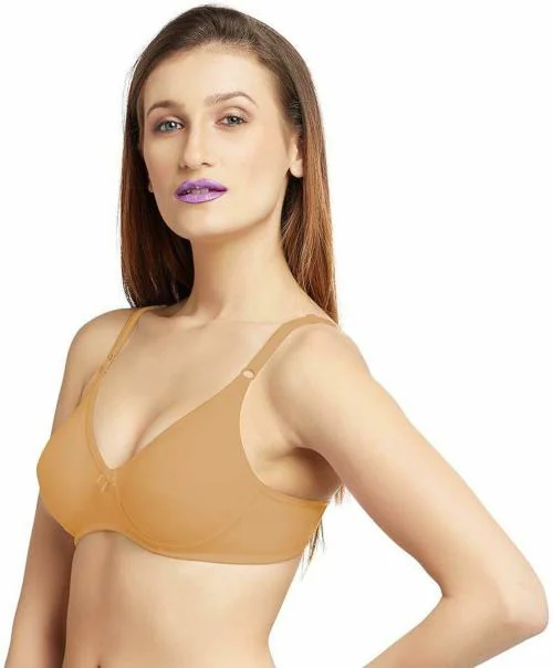 Lovable Women's Girls Cotton Non-Padded Wirefree Seamless Full Coverage Everyday T-Shirt Bra (Skin_Size-38B)