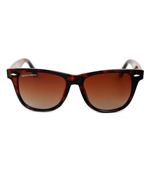 Vintage Wayfarer Sunglasses for Men and Women, Unisex Polarized 100% UV Protected Sunglasses, Goggles, Large Size, Havana Frame with Brown Lens by Micelo Martin, Gifts for Men, Women, Husband, Birthday