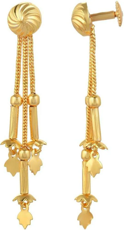 Memior Gold Plated Drops and Danglers Earrings Gold (Women)