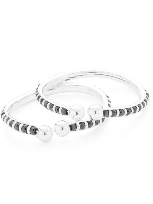 ELOISH 925 Sterling Silver Baby Bangles Baby Kada Bacha Kada Baby Nazaria