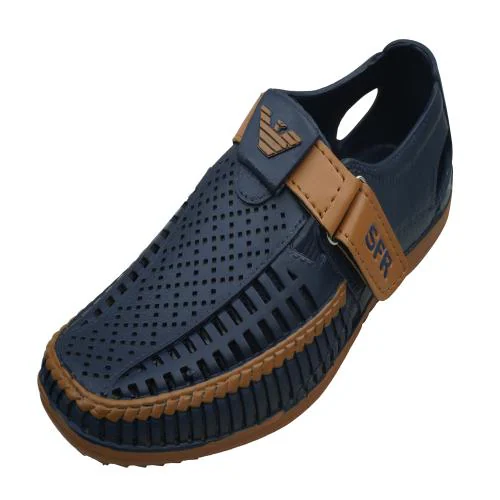 SFR JUMBO Polyvinyl Chloride Casual Sandals (Navy, Brown) For Men