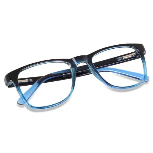 SunglassesMart Emiltus Rectangular Blue, Black Blue Light Blocking Computer Glasses Frame For Men And Women