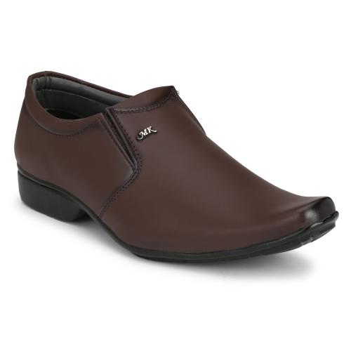 Lee Peeter Synthetic Leather Brown Formal Shoes For Men