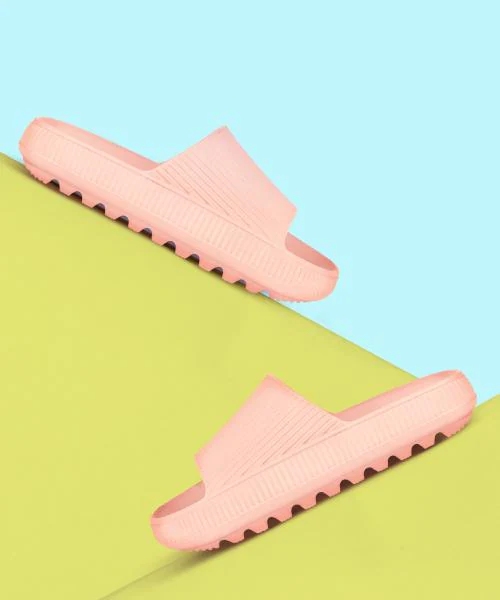 Aqualite's Trendy and Stylish Pink Flip Flops & Slides For Women