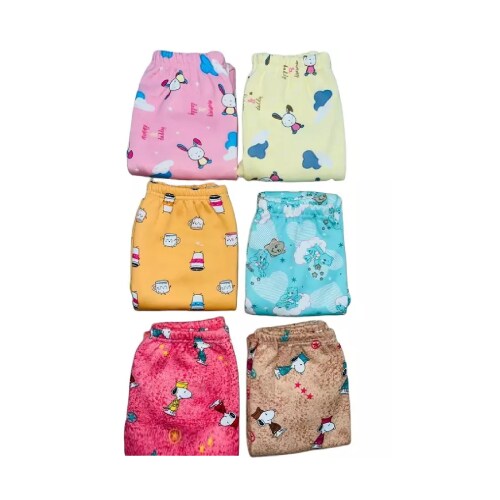 PCR FASHION Woolen Printed Pyjama For Kids Combo of 6Color Baby Boys & Baby Girls Pyjama Lower Pack of 6 Multicolor & Multiprinted Lower Pyjama