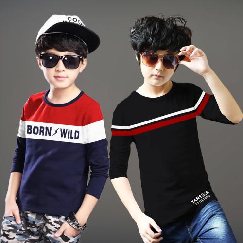 Tarsier boys full sleeve printed tshirt pack of 2