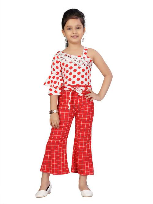 Buy Aarika Girls Red Color Blended Jumpsuit Online at Best Prices in ...