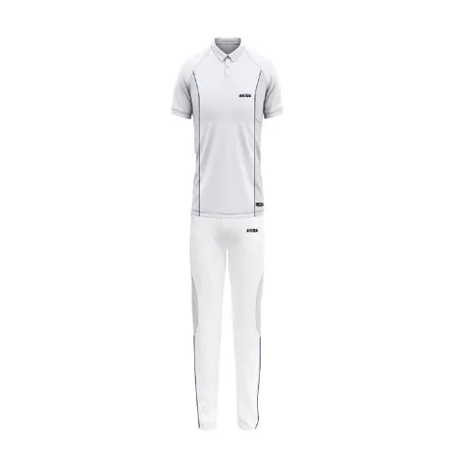 Premium Cricket White Half-Sleeve Polo T-Shirt/Jersey with Trouser for Men/Women