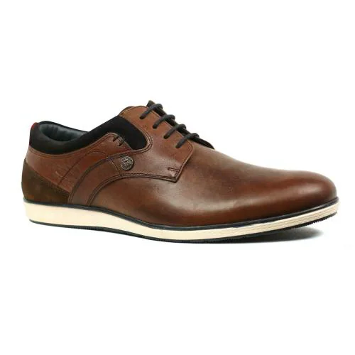 Buckaroo: RIDLEY Genuine Leather Brown Casual Shoes For Mens