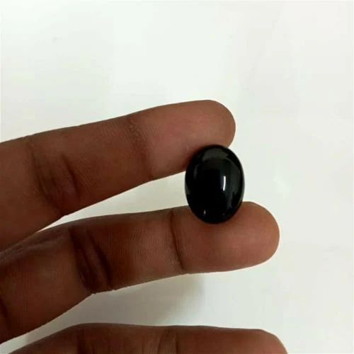 55Carat Natural Black Onyx at Wholesale Rate Fine Quality 9.25 Ratti 8.36 Carat Oval Shape Haqiq Loose Gemstone 1 Pcs
