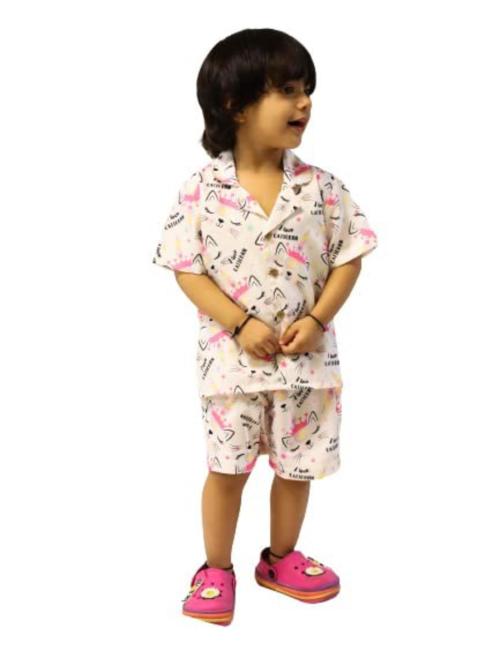 Unbind Baby Boys And Girls 90 Percent Polycotton, 10 Percent Viscose Remote Clothes Set Half Sleeve Top Bottom Cord Set