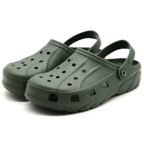 Red Tape Men's Rover Comfortable Clogs || Sandals with Adjustable Back Strap for Men - Olive Green