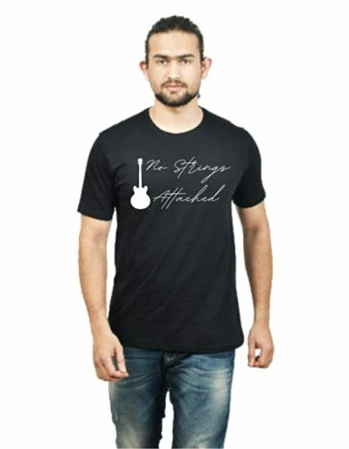 Black Adler Men Printed Cotton T-Shirt - XL