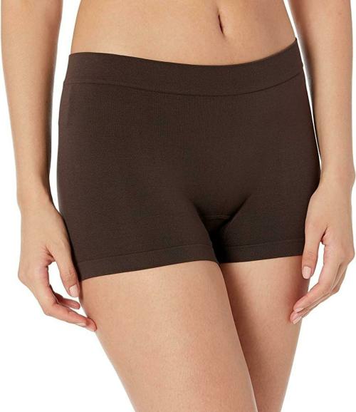 Mysha Women Brown Cotton Blend Panties (L)