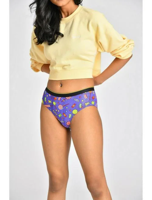 Bummer SUGAR RUSH Purple Modal Printed Hipster For Women