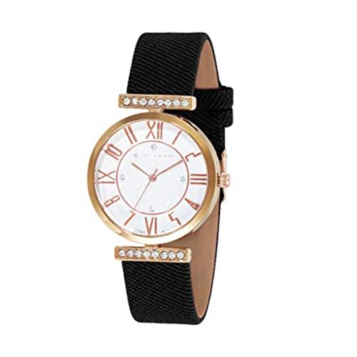 Buy Giordano Analog White Dial Black Strap Watch For Women Online at
