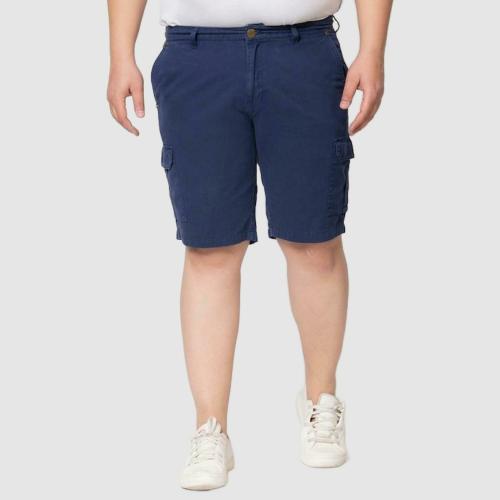 IVOC Men Solid Navy 100% Cotton Regular