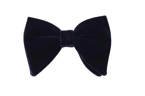 Leonardi Men Navy Blue Velvet Bow Tie