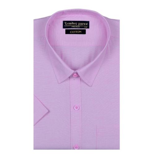 LP London paree Solid plain Cotton Half Sleeves Regular Fit Formal Shirt for Men (LP11_44)