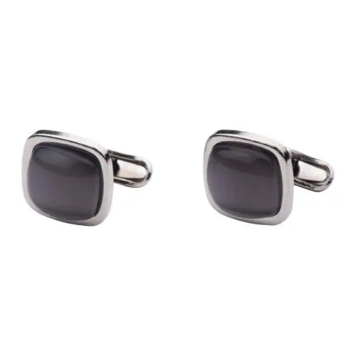 Buy The Tie Hub Black and Silver Stone Cufflink (Men) Online at Best